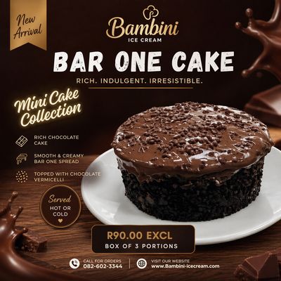 Bar One Cake *Box Of 3