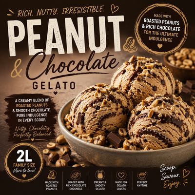 Peanut Chocolate Gelato 2L