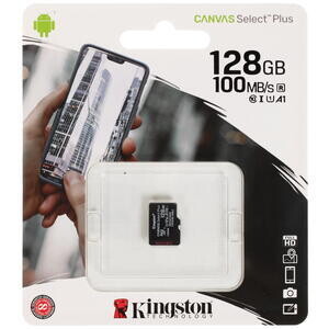 Карта памяти 128Gb Kingston Canvas Select Plus SDXC UHS-I U1 (100/10 Mb/s)