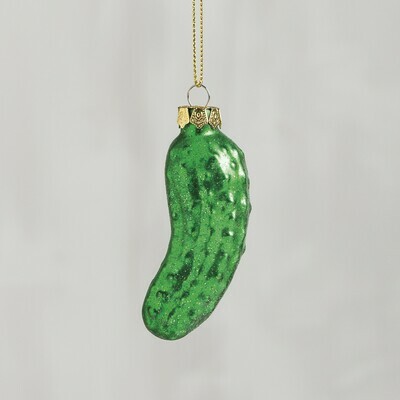 Hand-Blown Glass Pickle Ornament