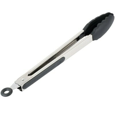 12" Silicone & Stainless Steel Locking Utility Tongs