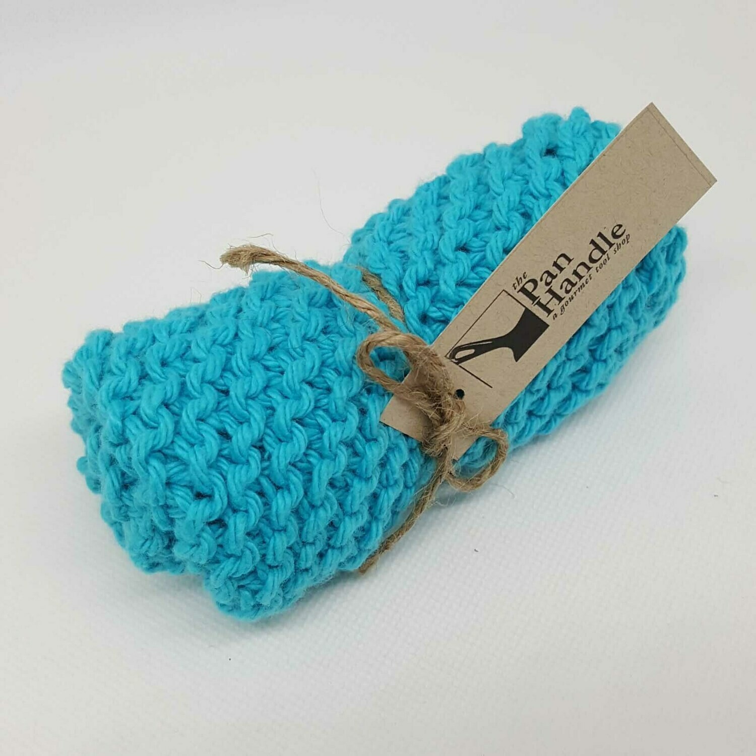 Aqua Hand Knit Dish Cloth