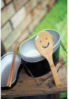 Bamboo Smiley Face Rice Paddle