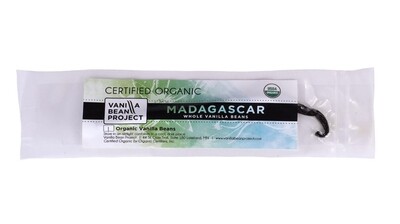 Vanilla Bean Project™ Certified Organic Whole Madagascar Vanilla Bean