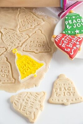 Bakelicious® Christmas Bell 3-in-1 Flip & Stamp Cookie Cutter