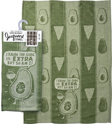"Guac Is Extra But So Am I" Jacquard Kitchen Towel