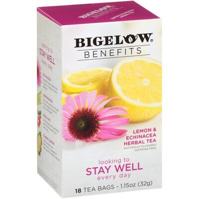 Bigelow™ Benefits Lemon & Echinacea Herbal Tea 18/Box