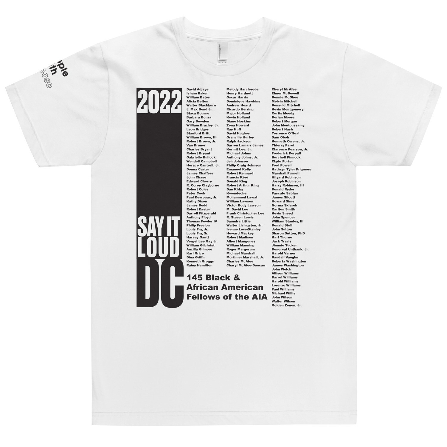 SAY IT LOUD - Washington DC AIA Fellows BLACK Logo T-Shirt