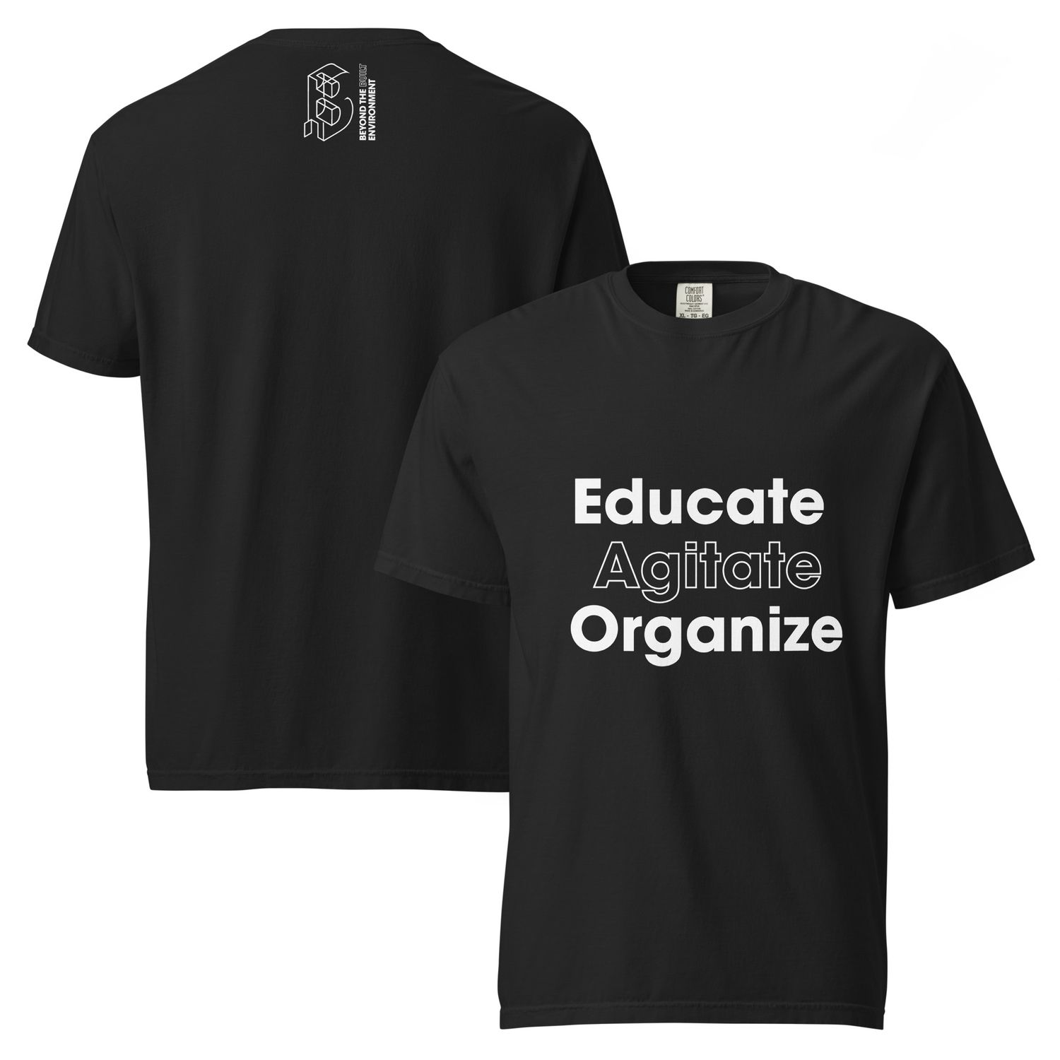 Educate Agitate Organize WHITE Graphic T-Shirt 2025