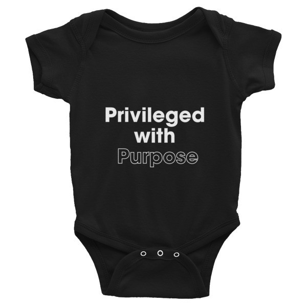 Privileged With Purpose - WHITE Graphic Infant Bodysuit