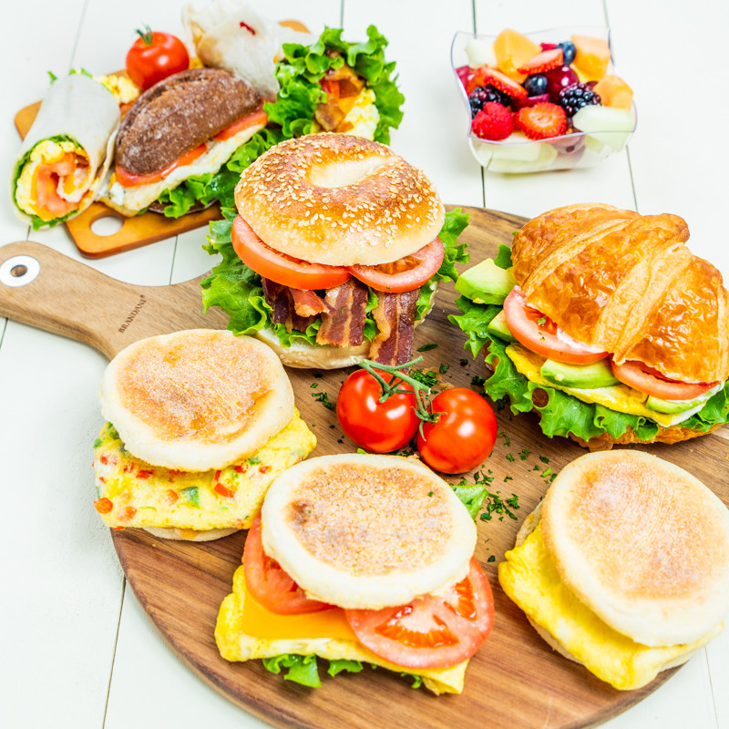 Hot Breakfast Sandwich & Burrito