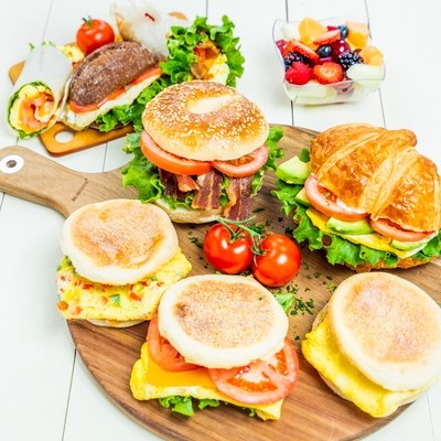 Hot Breakfast Sandwich & Burrito