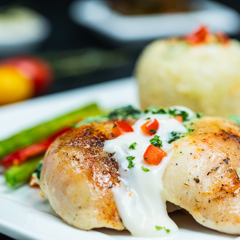 Halal Grilled Chicken Breast Dinner