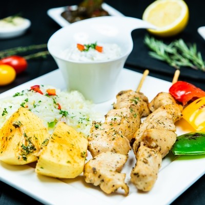 Chicken Souvlaki Dinner