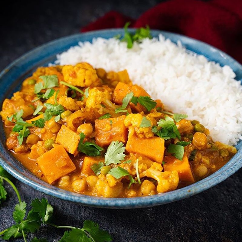 Halal Chicken Curry white rice