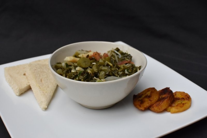 7.	Nancy's Fish Meal - Salt Fish & Callaloo