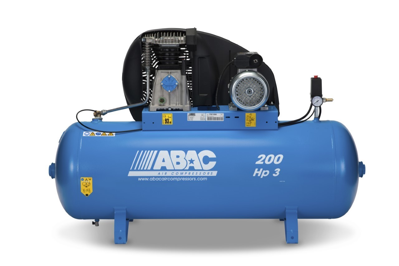 Abac PRO A39B 200 FM3      200Litre Tank Stationary compressor 240v 16amp