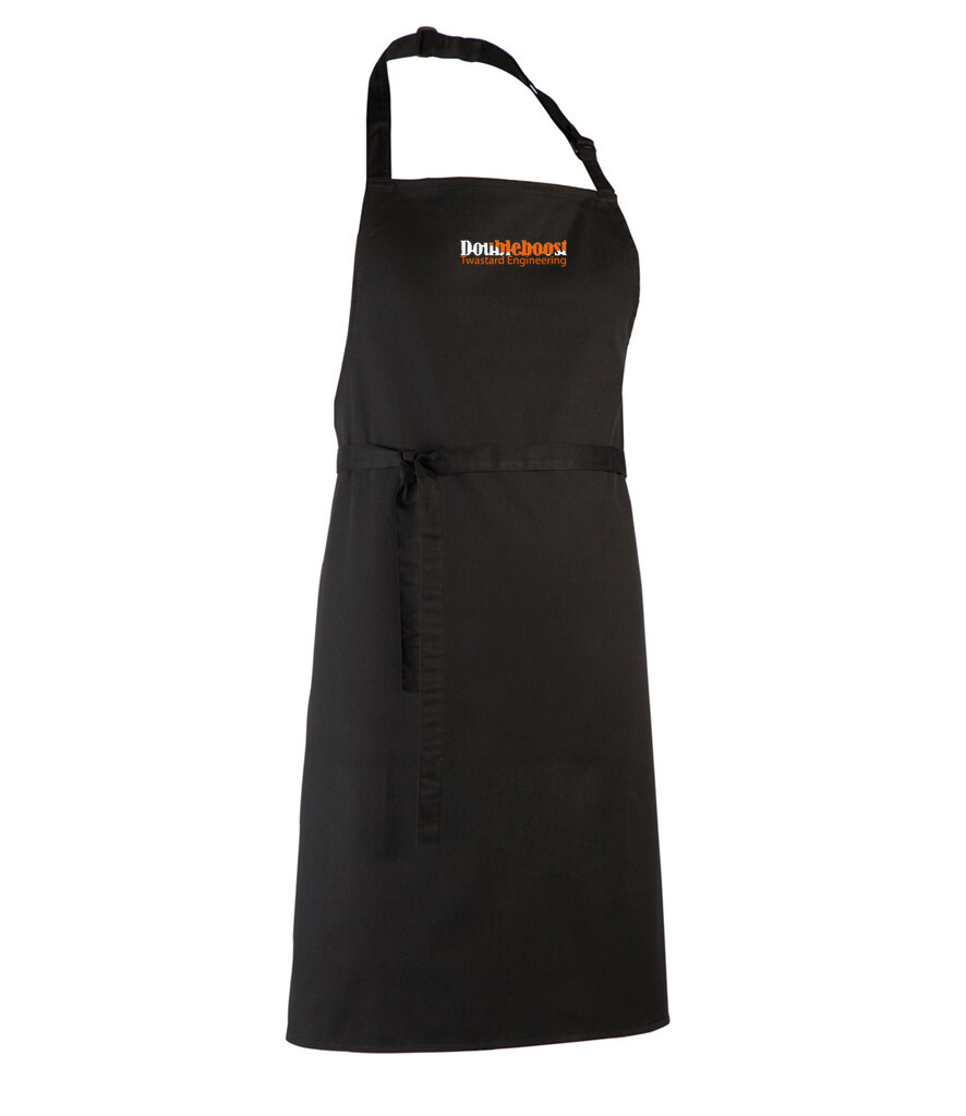 EMBROIDED BLACK APRON