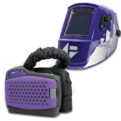 Air respiratory system and welding helmet with carry bag
