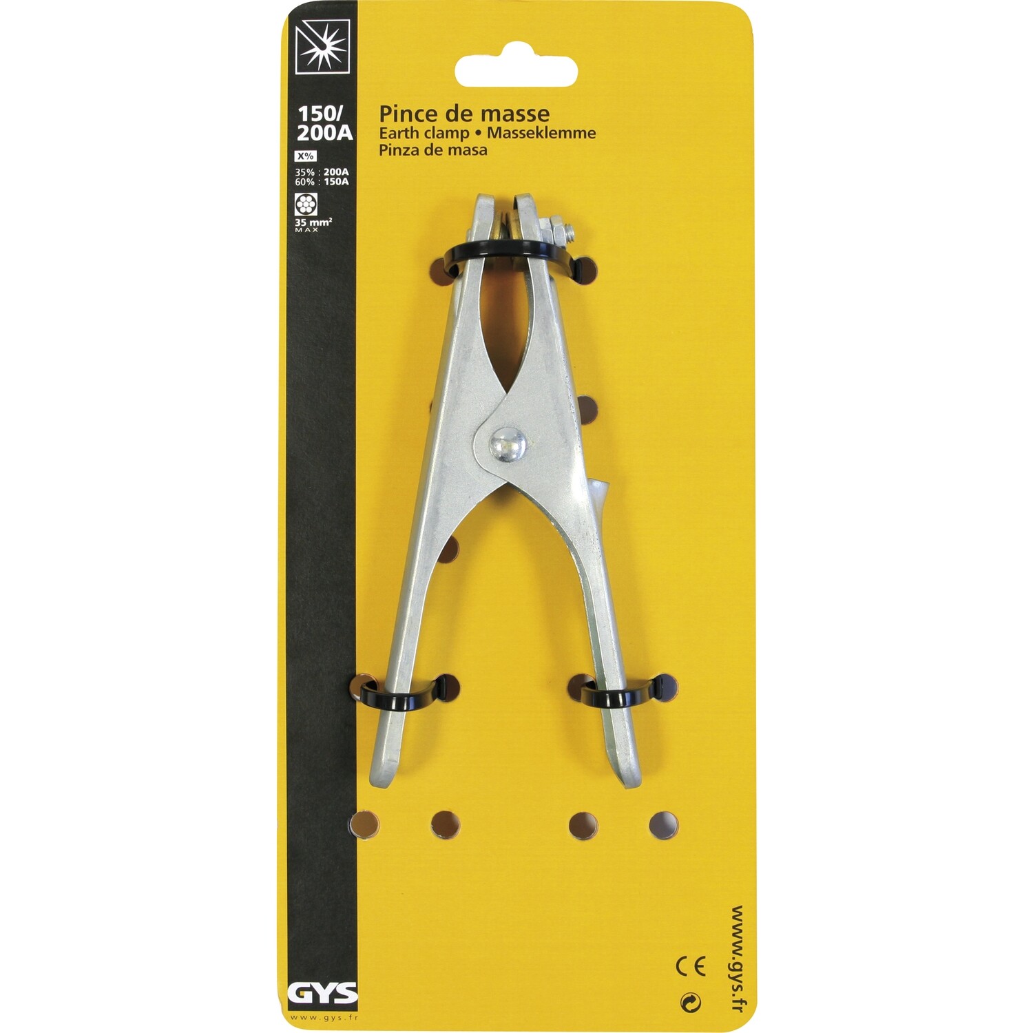 earth clamp croco a200.35 200a / 35mm² on card