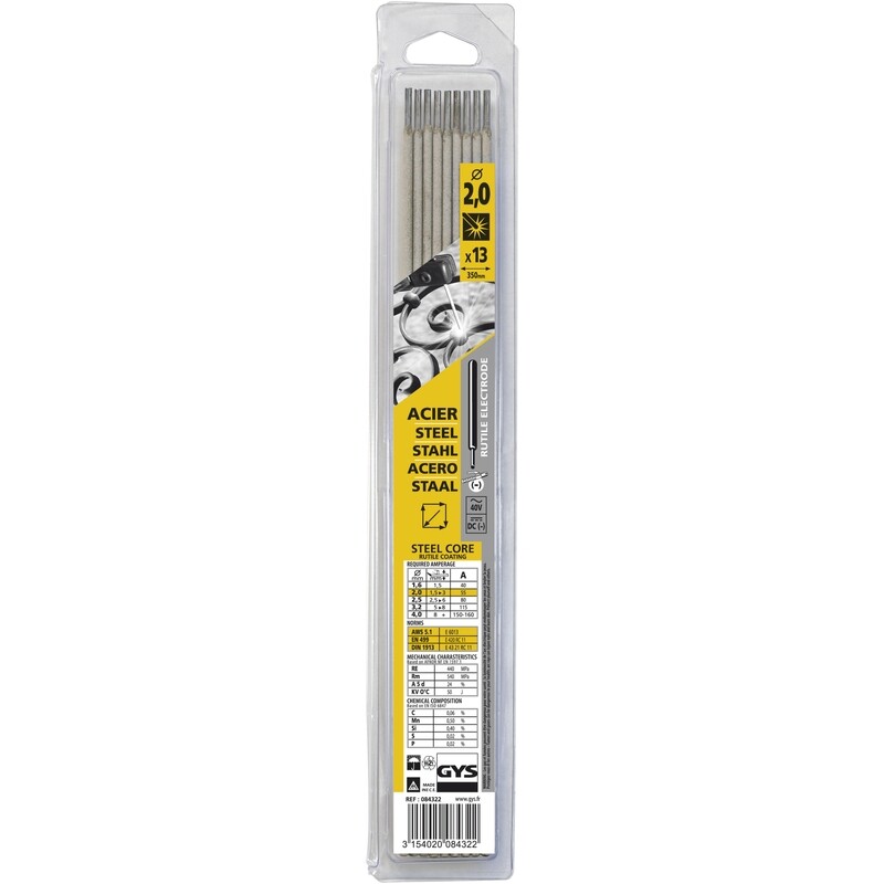13 rutile electrodes steel ø2.0
