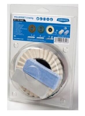 5-part polishing kit for stainless steel finishing 4.5&quot; grinder