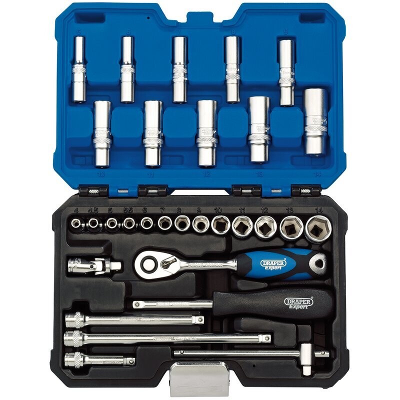 Metric Socket Set, 1/4&quot; Sq. Dr. (30 Piece)