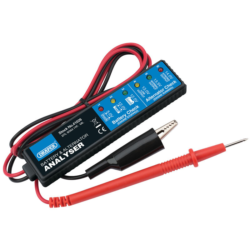 battery and alternator analyser for 12v dc systems