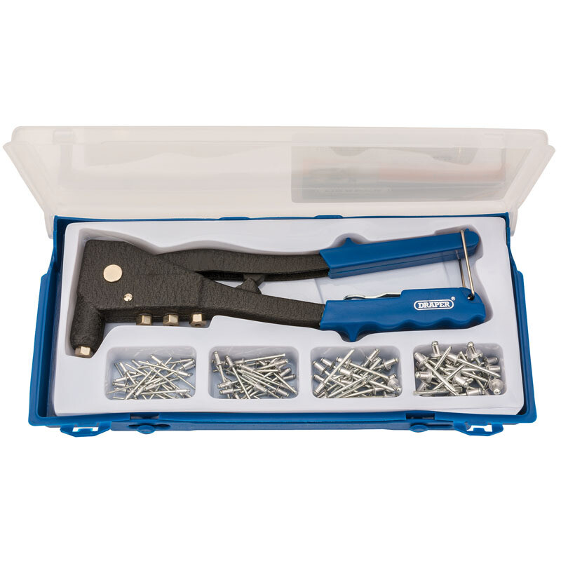 Hand Riveter Kit for Aluminium Rivets, 1 x Case