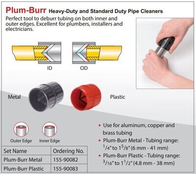 Plum-Burr Heavy-Duty and Standard Duty Pipe Cleaners