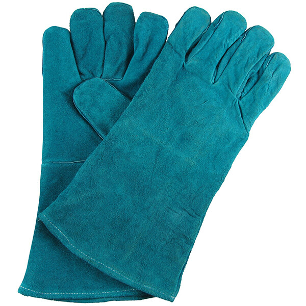 Green Welding Gauntlet Gloves