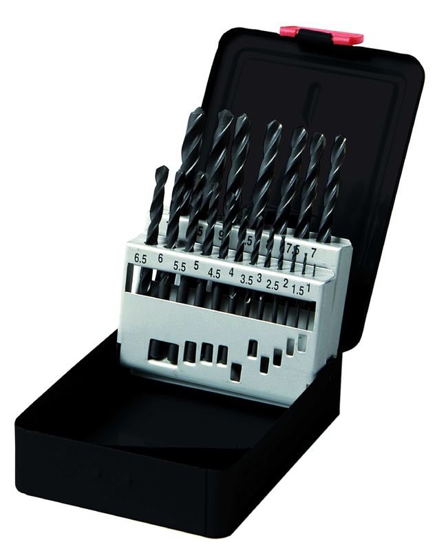 drills 1-10 x .5mm hss rolled jobber drill 19pcs set