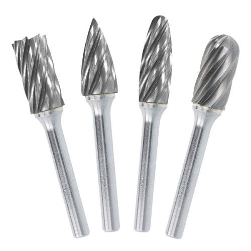 hmt ali cuttct burr 4 pc set 6mm flame cylinder ball nose tree