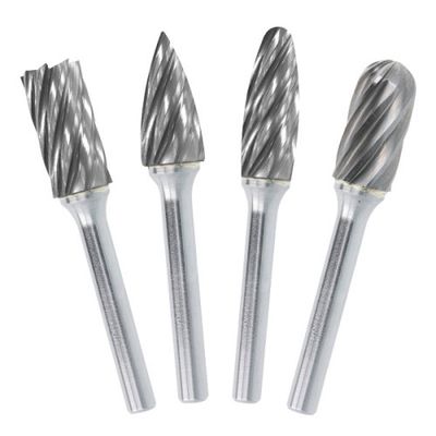hmt ali cuttct burr 4 pc set 6mm flame cylinder ball nose tree