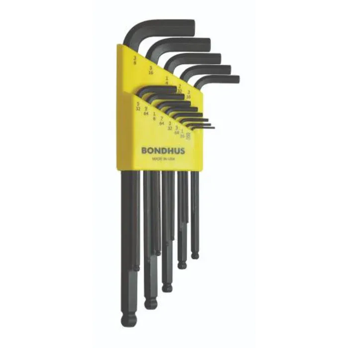 BONDHUS BLX13 BallEnd Hex Key 13pcs Imperial Set