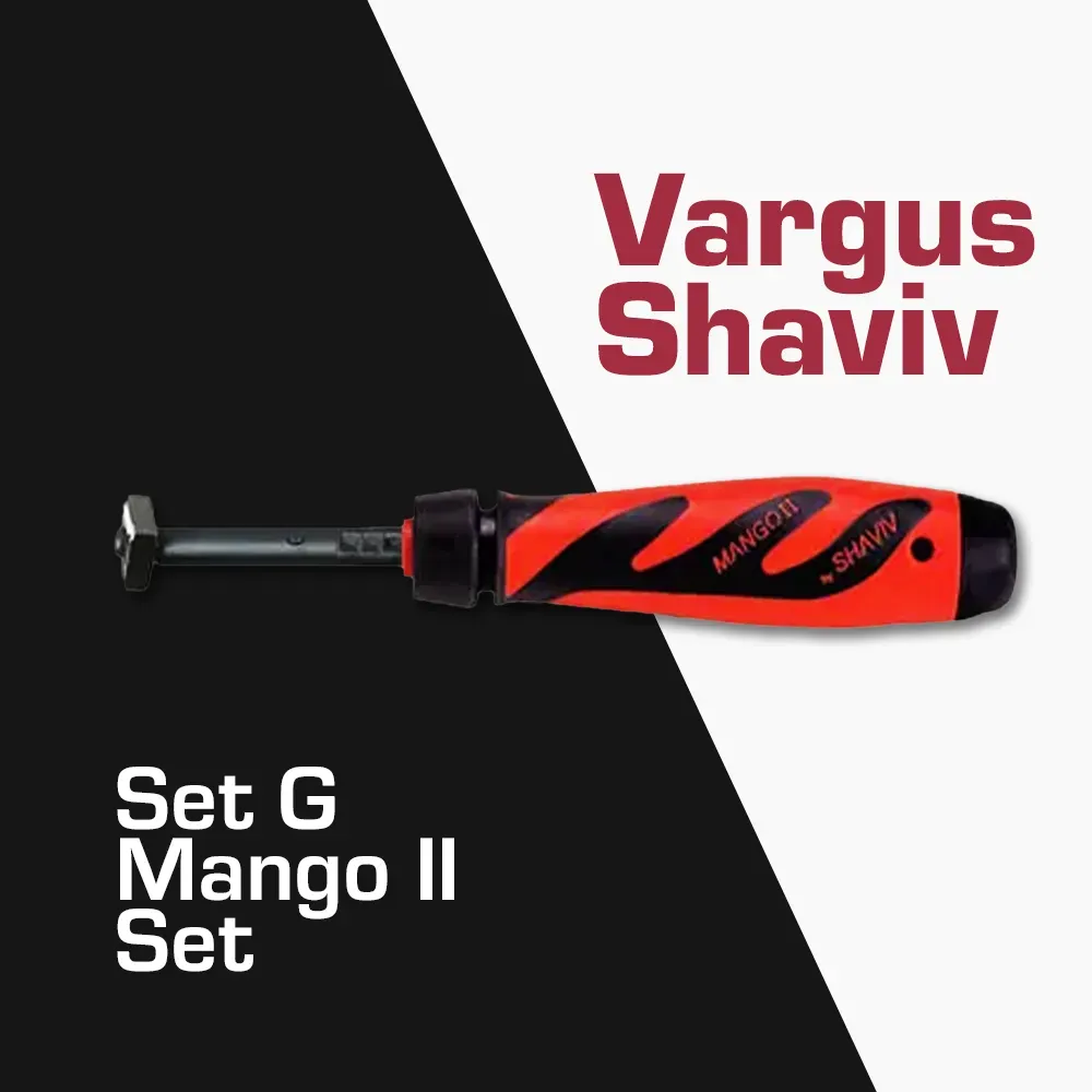 Vargus Shaviv Set G &#39;Slot Edge Cleaner&#39; Mango II Deburring Set