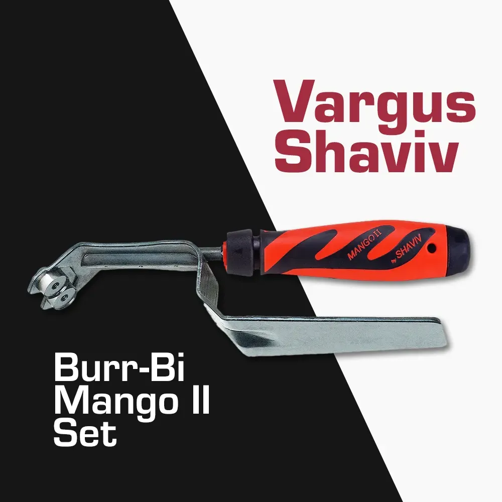Vargus Shaviv Burr-Bi Heavy-Duty Sheet Cleaner Mango ll Deburring Set