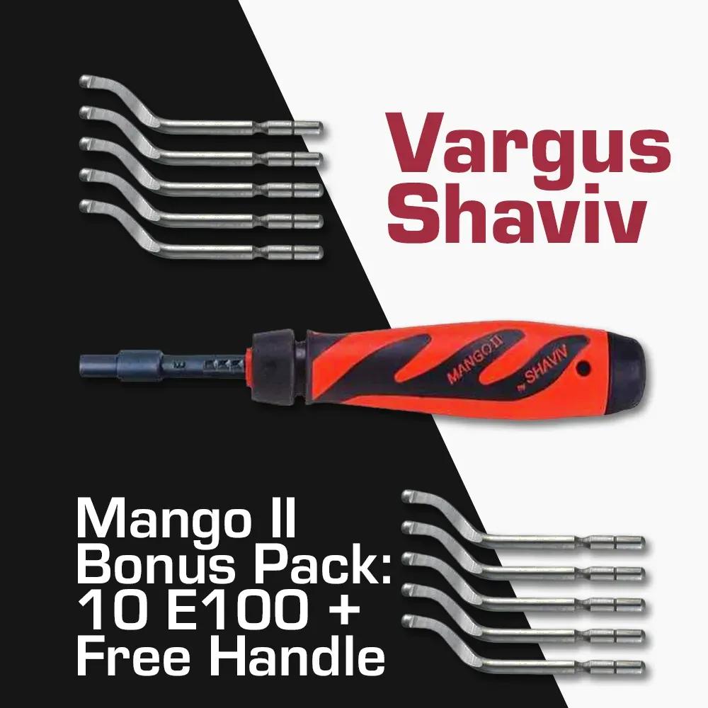Vargus Shaviv Mango II Bonus Pack 10 E100 + Free Handle