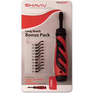 Vargus Shaviv Mango II Bonus Pack 10 B10 + Free Handle mango ii bonus pack 10 b10 and holder handle