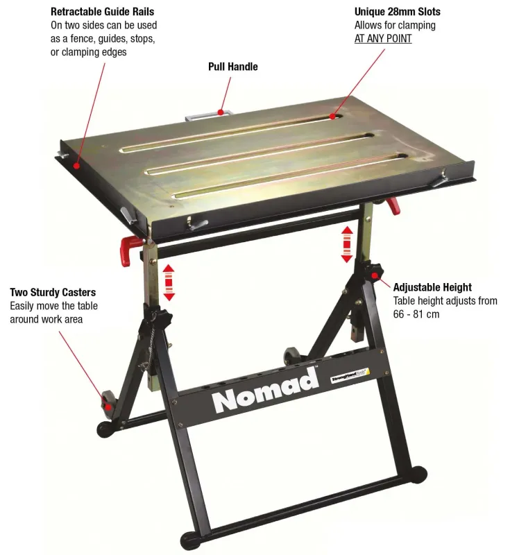 Nomad Adjustable Welding Table