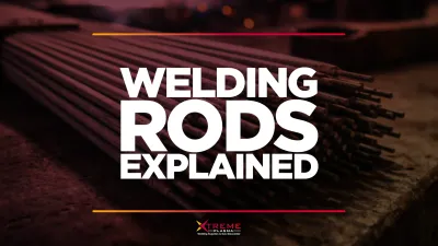 featured image for an article on welding rods explained, with welding rods in the background.