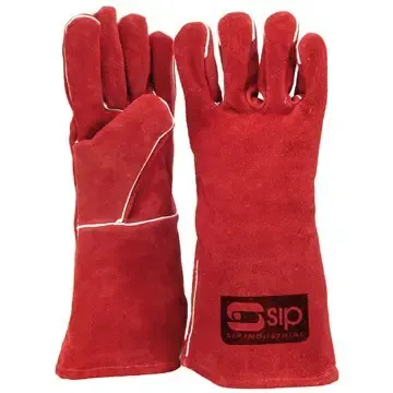 RED Welding Gauntlet Gloves Size10