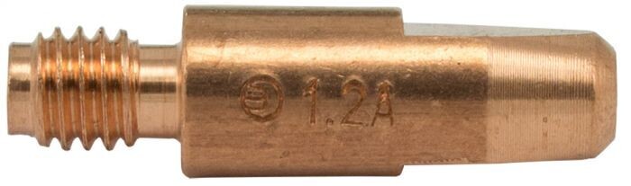 mb25 aluminium contact tip 1.2mm thread 6mm spool gun