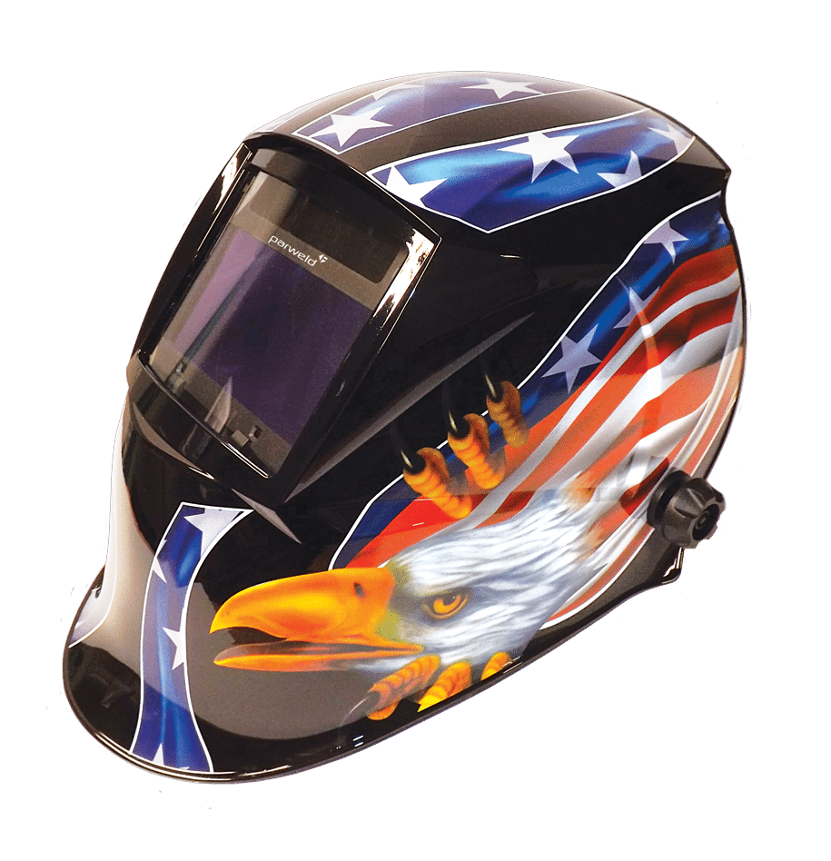 Parweld XR938H/E Large View Light Reactive Welding and Grinding Helmet Eagle Design