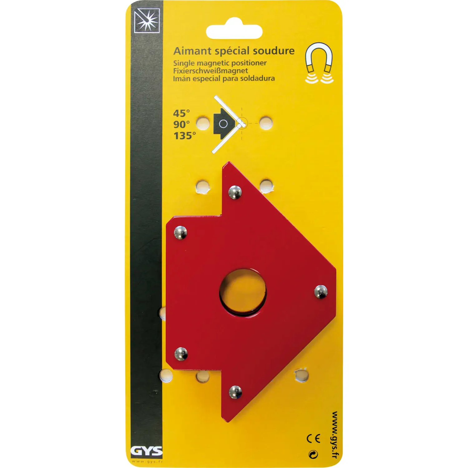 Magnetic positionner special for welding (blister)