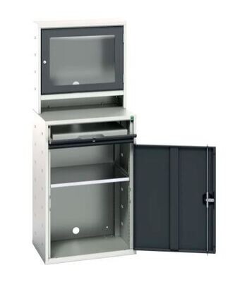 steel console grey computer cupboard