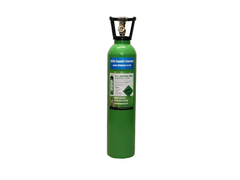 MIG Welding Gas: 10L 5% CO2 / Argon Cylinders Deposit 2022(SGS)