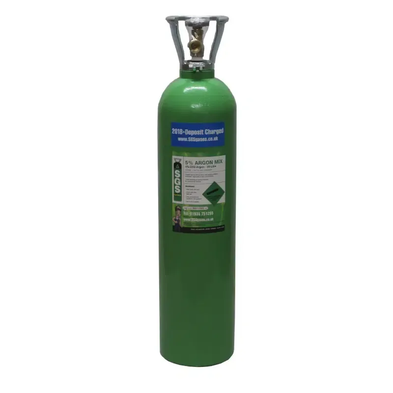 MIG Welding Gas: 20L 5% CO2 / Argon Cylinders Deposit 2022(SGS)