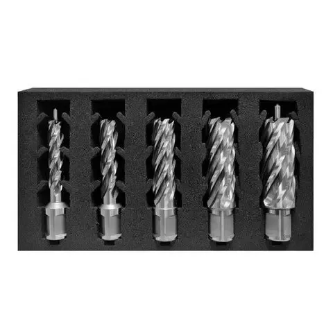 HMT HSS SilverMax Long Cutter Set - 12, 14,18,22, 26mm &amp; 2 Pilots (107010-5SET)