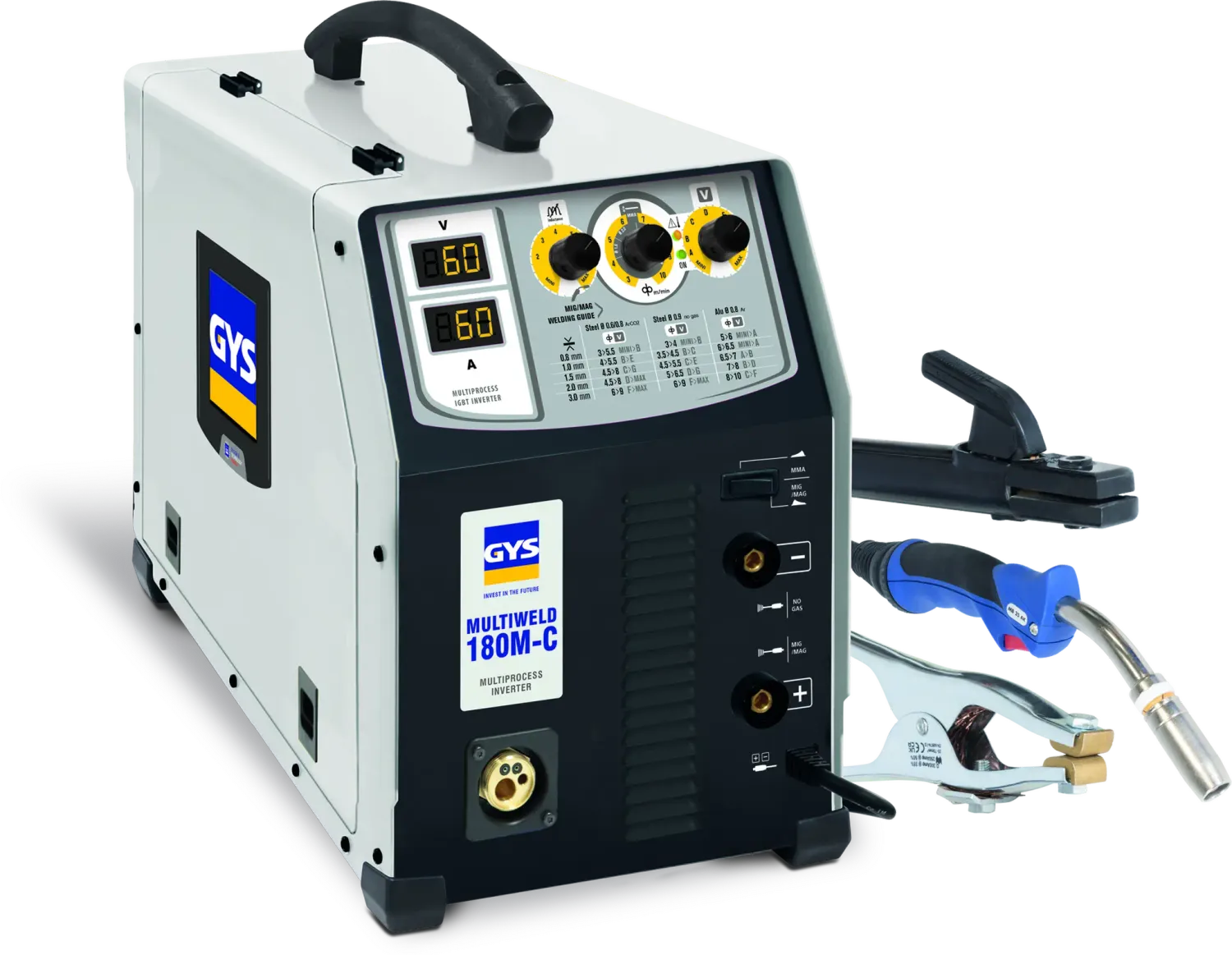 GYS Mig180 Amp Portable Inverter MIG Welder (240v) MULTIWELD 180M-C